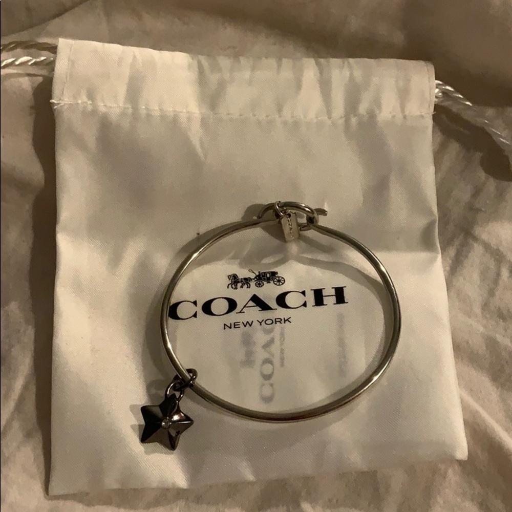Coach Faceted Star charm, Hingled bangle bracelet